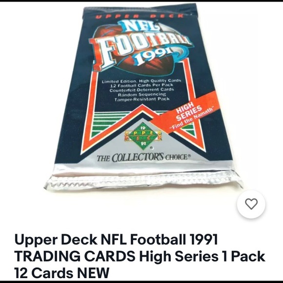 Upper Deck NFL football 🏈 1991 high series - Picture 2 of 2